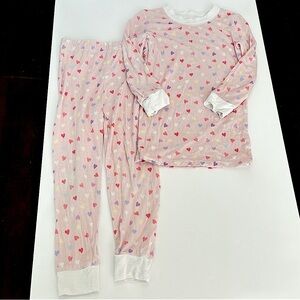 Stitchy Fish 3T Bamboo pink heart pajama set